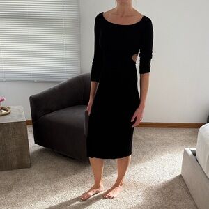 Zara Black Long Sleeve Dress